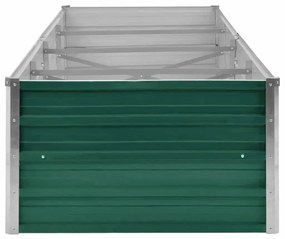 Canteiro elevado de jardim aço galvanizado 320x80x45 cm verde