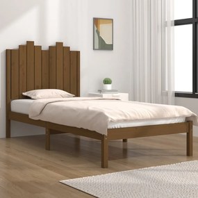 vidaXL Estrutura cama pequena solteiro 75x190 cm pinho castanho mel
