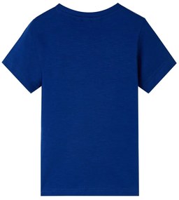 T-shirt para criança com mangas curtas azul-escuro 104