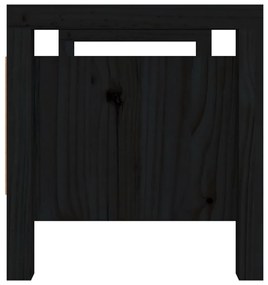 Banco de corredor 80x40x43 cm madeira de pinho maciça preto