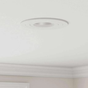 vidaXL Spotlights Embutidos 12 pcs Redondo GU10 Branco Ø91 mm