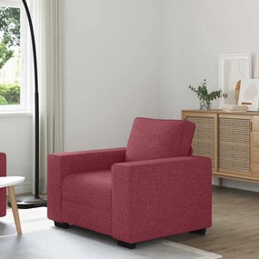 Poltrona 60 cm tecido vermelho tinto