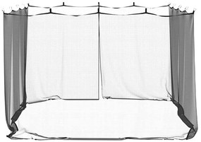 Rede mosquiteira p/ interior exterior malha preto 300x300x200cm
