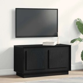 Armário de TV vidaXL Preto Carvalho 80x35x45 cm Madeira Engenharia