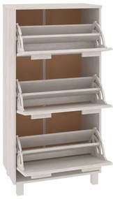 Sapateira HAMAR 59,5x35x117 cm pinho maciço branco