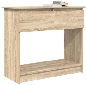 Mesa consola com gavetas 85,5x38,5x74,5 cm carvalho sonoma