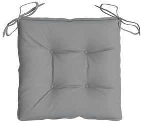 Almofadões de cadeira 2 pcs 40x40x7 cm tecido oxford cinza