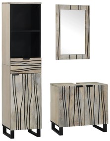 vidaXL Conjunto de Móveis para Banheiro 3 pcs Branco 38 x 33 x 160 cm