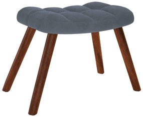 Cadeira de baloiço com banco veludo cinzento-escuro