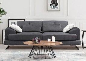 Sofá de 3 Lugares Frido – Antracite – 225x92x79 cm