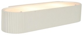 Candeeiro de Parede Escandinavo Bege UFO 2-Luzes - Gesso Escandinavo