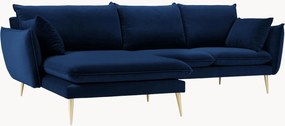 Sofá de canto em veludo Elio (4 lugares)
