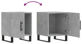 Mesa cabeceira 2pcs 40x40x50 cm derivados madeira cinza cimento