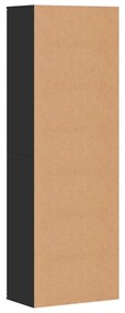 Aparador alto 60x35x180 cm derivados de madeira preto