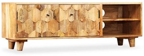 Armário TV madeira de mangueira maciça 118x35x40 cm