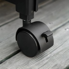 Floreira de Plástico com Rodas Floreira de Jardim com Orifícios de Dre