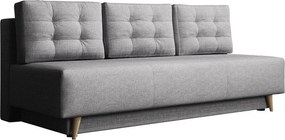 Sofá-cama Columbus 140, Cama com arrumação, Cinzento claro, 90x200x87cm, 75 kg, Pernas: Madeira, Madeira: Pinheiro