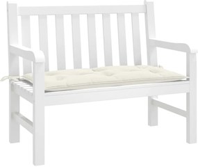 Almofadão banco jardim 100x50x7cm mesclado tecido creme