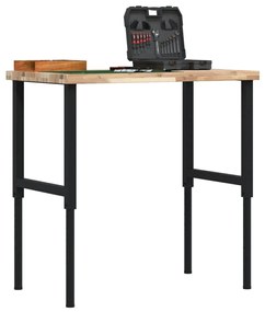 vidaXL Bancada retangular 100x60x(73-99,5) cm madeira de acácia maciça