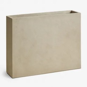 Vaso Retangular Em Cimento Neyrua Castanho Areia & 75 X 20 X 60 Cm - Sklum