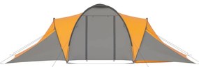 Tenda de campismo para 6 pessoas cinzento e laranja