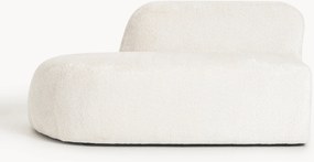 Módulo com chaise longue em teddy-bouclé Wolke