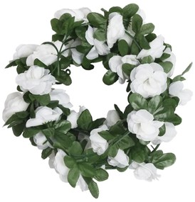Grinaldas de flores de Natal 6 pcs 250 cm branco