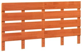 Cabeceira de Madeira Sólida de Pinheiro, 140cm, Castanho Envernizado
