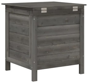 Caixa arrumação p/ jardim 50x49x56,5 cm abeto maciço antracite