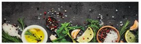 Tapete de cozinha lavável 45x150 cm veludo padrão especiarias