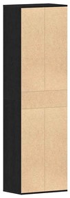 Sapateira 54x34x183 cm derivados de madeira carvalho preto