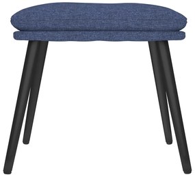 Apoio de pés 45x29,5x35 cm tecido azul