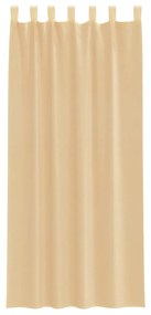 Cortinas de voile com bolsos para varão 2 pcs areia
