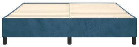 Estrutura de cama sem colchão 200x200 cm veludo azul-escuro