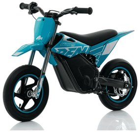 Mini moto eléctrica velocidade até 13 Km/h C/Limitador RFN Warrior Kids SX-E150 150W 12/12” Supermotard Azul Celeste
