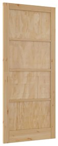Porta Interior "ORKDAL" 93x211x4 cm Madeira Sólida de Pinheiro