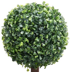 Planta artificial buxo em forma de esfera com vaso 118 cm verde