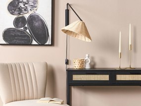 Candeeiro de parede em rattan natural PALENA Beliani