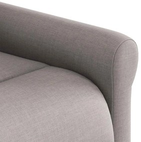 Poltrona elevatória de massagens tecido cinzento-acastanhado