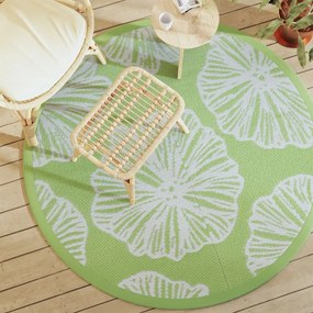 Tapete de exterior Ø160 cm ARAKIL PP Verde