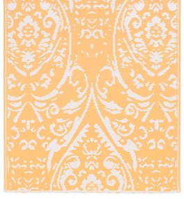 Tapete de exterior 120x180 cm ARAKIL PP laranja e branco
