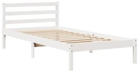 Estrutura cama c/ cabeceira 75x190 cm pinho maciço