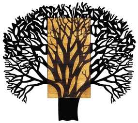 Acessório Decorativo de Parede Tree 1 – Nogueira e Preto – 93 x 3 x 86