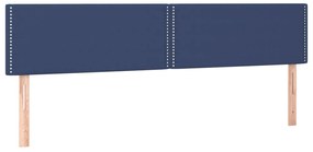 Cama boxspring com colchão 120x190 cm tecido azul