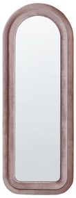 Espelho de parede em veludo rosa 60 x 160 cm CULAN Beliani