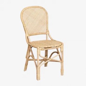 Pacote De 4 Cadeiras De Jardim De Vime Zariel Natural & Sem Almofada - Sklum
