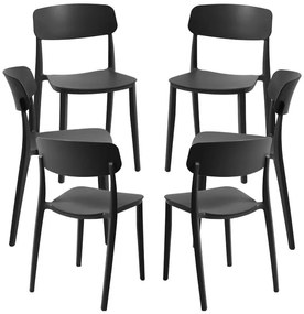 Pack 6 Cadeiras Bri - Preto