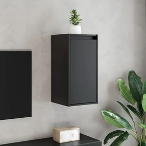 Armários de parede 2 pcs 30x30x60 cm pinho maciço preto