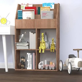 vidaXL Suporte revistas infantil 71x30x114cm aglomerado carvalho sonoma