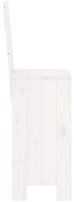 Cadeiras de bar 2 pcs 40x42x120 cm pinho maciço branco